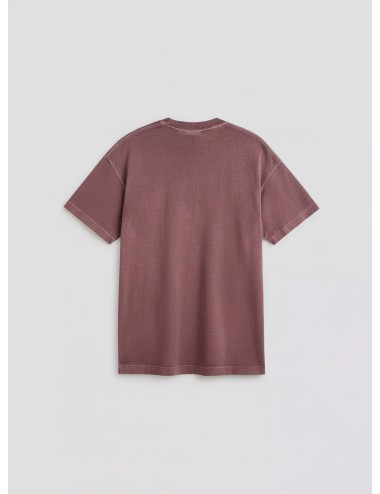 Camiseta Carhartt WIP Vista T-Shirt vino para hombre, algodón peinado garment-dyed, estilo streetwear premium - MARFRANC