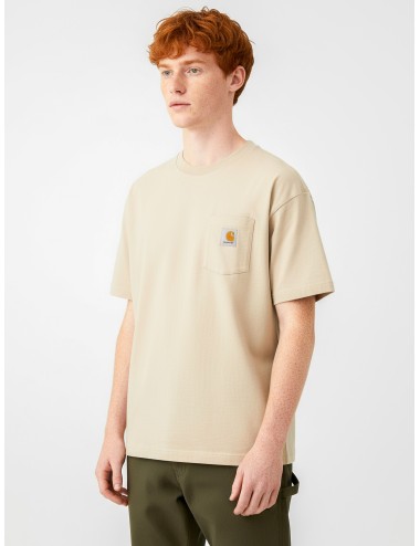 Camiseta Carhartt WIP Vista T-Shirt beige para hombre, algodón garment-dyed, estilo urbano funcional y premium - MARFRANC