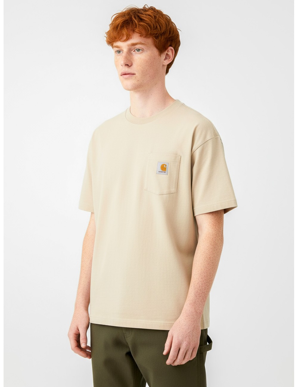 Camiseta Carhartt WIP Vista T-Shirt beige para hombre, algodón garment-dyed, estilo urbano funcional y premium - MARFRANC Camiseta Carhartt WIP Vista T-Shirt beige para hombre, algodón garment-dyed, estilo urbano funcional y premium - MARFRANC