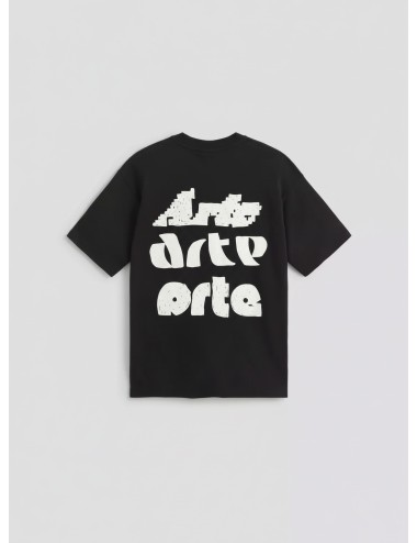 Camiseta Arte Antwerp Multi Arte Print negra para hombre, algodón grueso, estilo urbano artístico y contemporáneo - MARFRANC