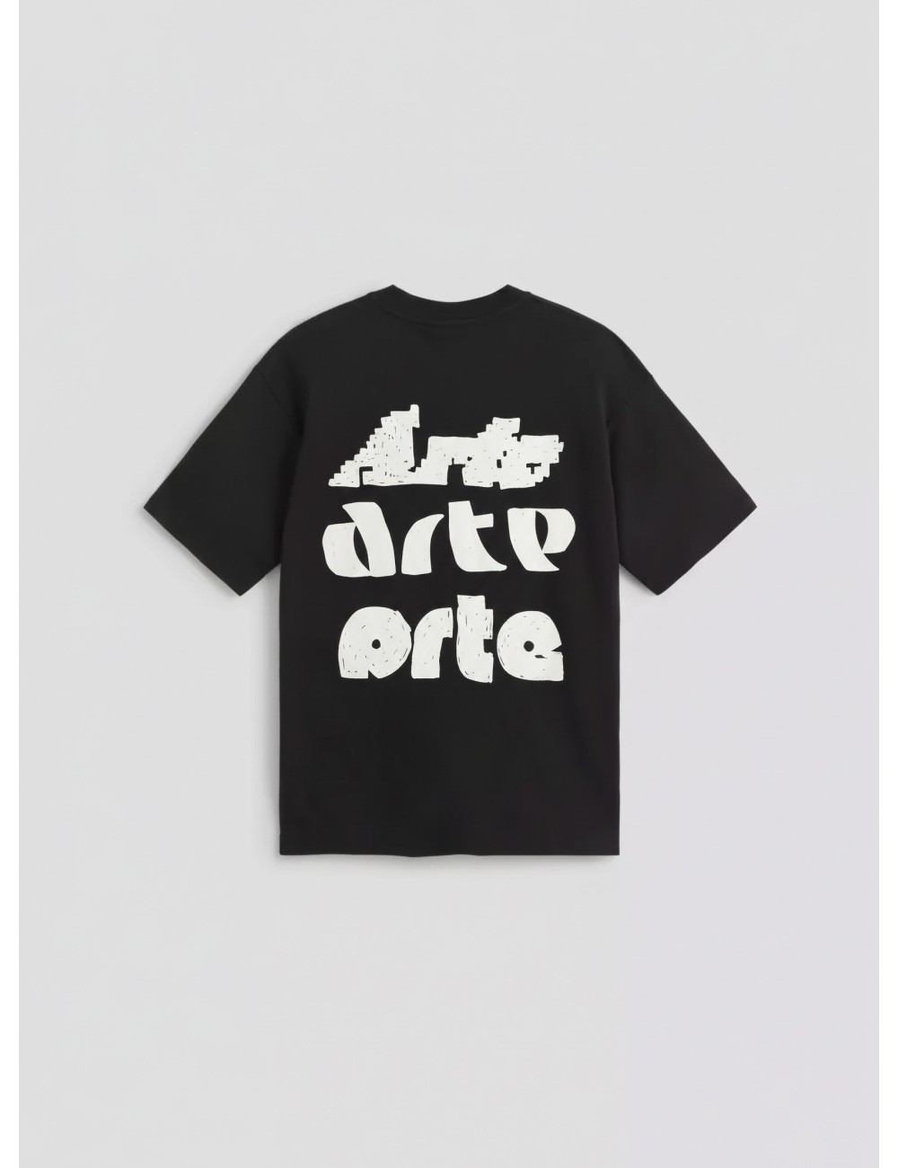Camiseta Arte Antwerp Multi Arte Print negra para hombre, algodón grueso, estilo urbano artístico y contemporáneo - MARFRANC Camiseta Arte Antwerp Multi Arte Print negra para hombre, algodón grueso, estilo urbano artístico y contemporáneo - MARFRANC