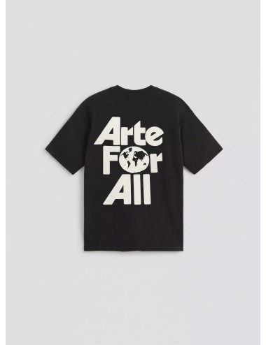 Camiseta ARTEI ARTE FOR ALL T-SHIRT AW25-199T negro para hombre, en algodón pesado con diseño gráfico - MARFRANC