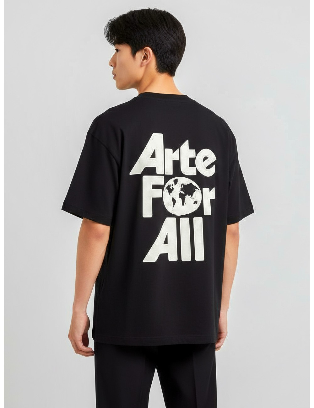 Camiseta ARTEI ARTE FOR ALL T-SHIRT AW25-199T negro para hombre, en algodón pesado con diseño gráfico - MARFRANC Camiseta ARTEI ARTE FOR ALL T-SHIRT AW25-199T negro para hombre, en algodón pesado con diseño gráfico - MARFRANC