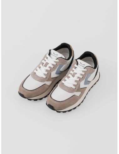 Sneaker Voile Blanche PARIS POWER M dove-white-blue para hombre en cuero, ante y nylon con suela dentada ultraligera - MARFRANC