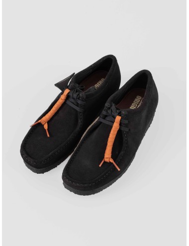 Wallabee Clarks 26155519 negro para hombre en ante premium y suela crepé, diseño icónico artesanal - MARFRANC