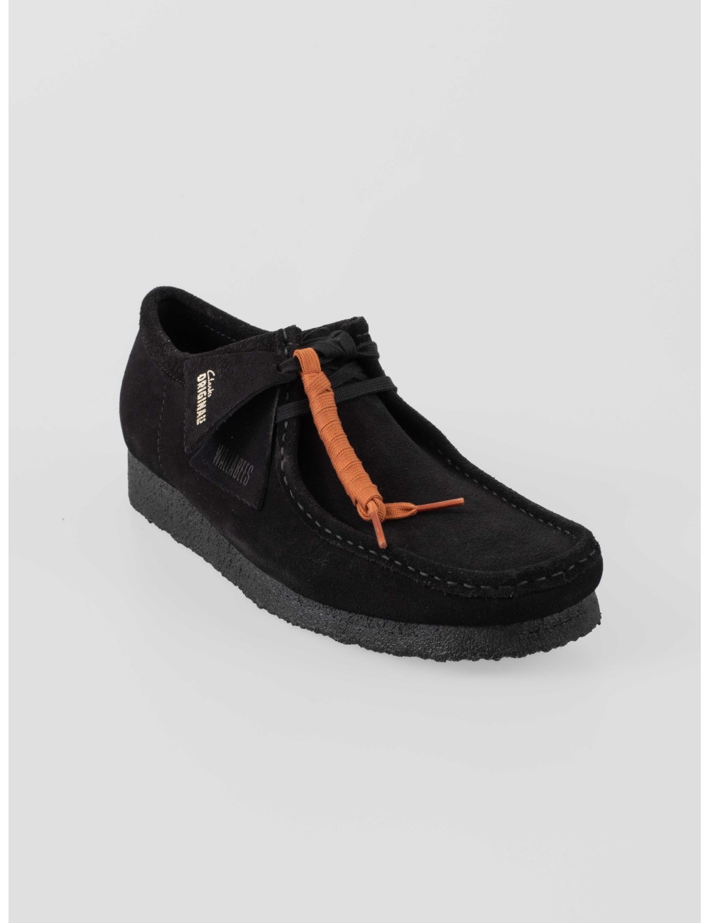 Wallabee Clarks 26155519 negro para hombre en ante premium y suela crepé, diseño icónico artesanal - MARFRANC Wallabee Clarks 26155519 negro para hombre en ante premium y suela crepé, diseño icónico artesanal - MARFRANC