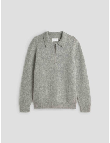Polo NN.07 ALFIE off white para hombre, mezcla de alpaca y lana italiana, estilo elegante y contemporáneo - MARFRANC