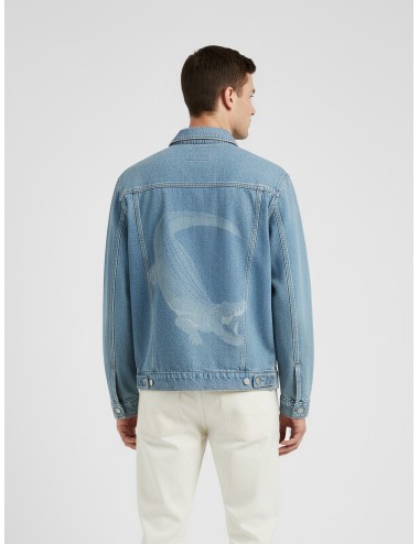 Cazadora vaquera Lacoste denim para hombre, 100% algodón orgánico, logo cocodrilo láser, estilo clásico y sostenible - MARFRANC