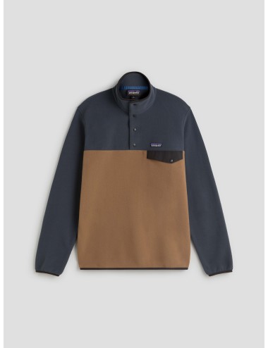 Suéter polar Patagonia marrón para hombre, tejido Synchilla reciclado, diseño Snap-T, estilo técnico y sostenible - MARFRANC