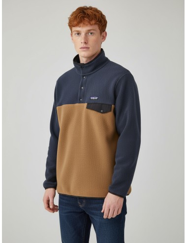 Suéter polar Patagonia marrón para hombre, tejido Synchilla reciclado, diseño Snap-T, estilo técnico y sostenible - MARFRANC