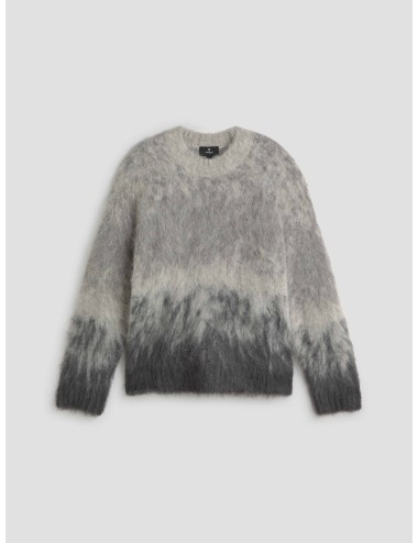 Jersey Represent OMBRE SWEATER gris claro para hombre, 100% algodón, punto cepillado degradado, estilo urbano - MARFRANC