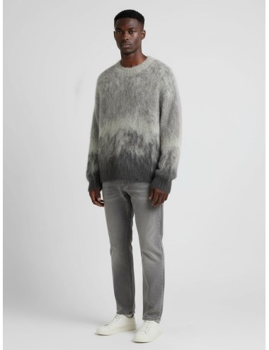 Jersey Represent OMBRE SWEATER gris claro para hombre, 100% algodón, punto cepillado degradado, estilo urbano - MARFRANC