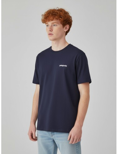 Camiseta Patagonia navy para hombre, mezcla de algodón y poliéster reciclado, Fair Trade™, estilo casual sostenible - MARFRANC