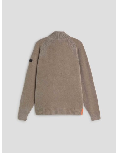 Suéter RRD Tabacco para hombre, cuello alto con cremallera, tejido técnico elástico, estilo casual MARFRANC