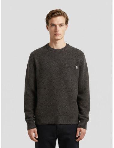 Jersey CARRER ROMAN gris para hombre, mezcla de lana y poliéster, corte clásico y estilo contemporáneo MARFRANC