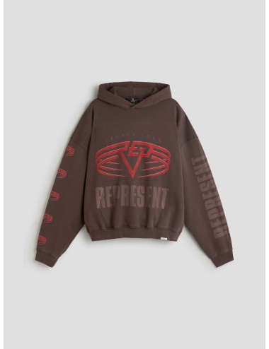 Sudadera Represent Living Legacy negra para hombre, 100% algodón, reversible, estilo urbano vintage MARFRANC