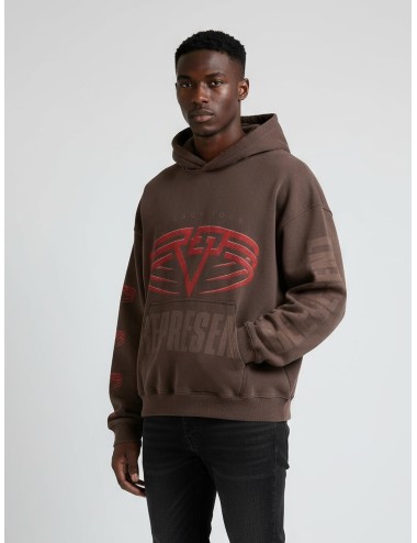Sudadera Represent Living Legacy negra para hombre, 100% algodón, reversible, estilo urbano vintage MARFRANC