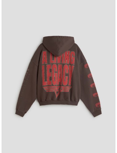 Sudadera Represent Living Legacy negra para hombre, 100% algodón, reversible, estilo urbano vintage MARFRANC