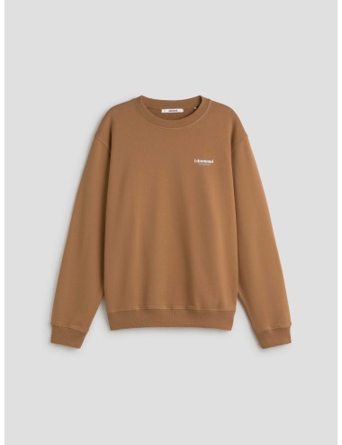 Sudadera Edmmond Studios ELAK marrón para hombre, 100% algodón orgánico, logo doble, estilo urbano MARFRANC