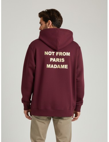 Sudadera Drôle de Monsieur Slogan vino para hombre, 100% algodón, capucha y print urbano contemporáneo MARFRANC