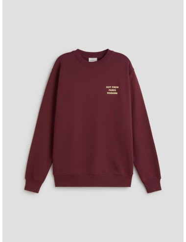 Sudadera Drôle de Monsieur Slogan vino para hombre, 100% algodón, print delantero y trasero, estilo urbano MARFRANC