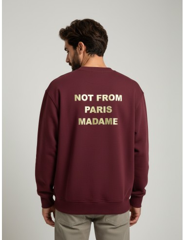 Sudadera Drôle de Monsieur Slogan vino para hombre, 100% algodón, print delantero y trasero, estilo urbano MARFRANC