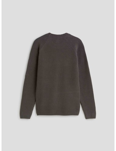 Suéter C.P. Company negro para hombre, 100% algodón, cuello redondo, detalle de lentejuela, estilo urbano MARFRANC
