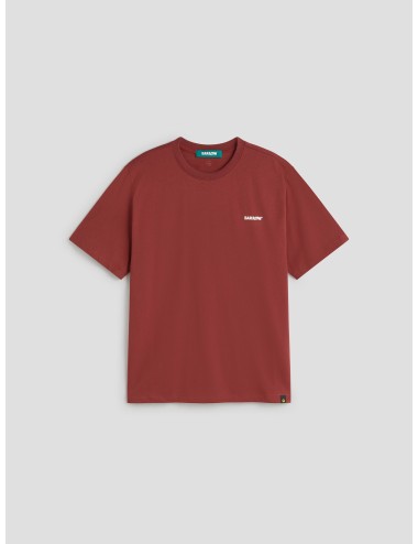 Camiseta Barrow vino para hombre, 100% algodón, estampado blanco y logo icónico, estilo urbano moderno MARFRANC