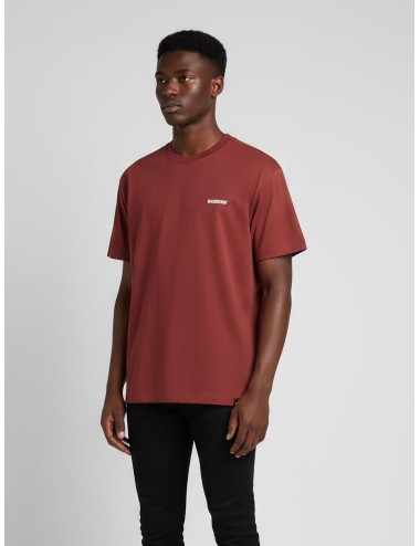 Camiseta Barrow vino para hombre, 100% algodón, estampado blanco y logo icónico, estilo urbano moderno MARFRANC