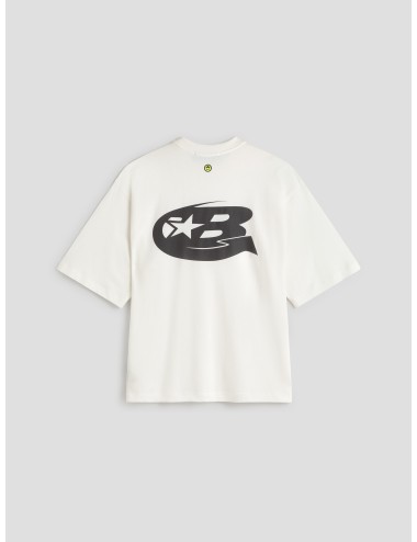 Camiseta Barrow blanca para hombre, 100% algodón, estampado negro y logo icónico, estilo urbano moderno MARFRANC