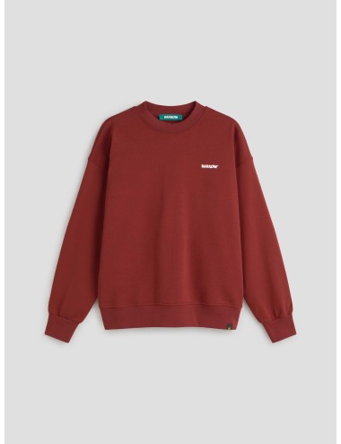 Jersey Barrow vino para hombre, 100% algodón, estampado blanco y logo icónico, estilo urbano moderno MARFRANC
