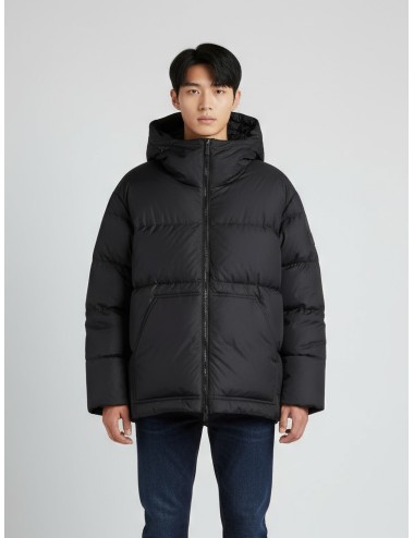 Chaqueta Premiata Down Jacket azul marino para hombre, plumón de pato, capucha desmontable, estilo funcional MARFRANC