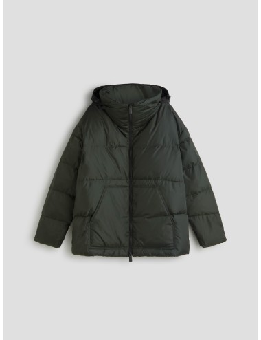 Chaqueta Premiata Down Jacket verde para hombre, plumón de pato, capucha desmontable, estilo funcional MARFRANC