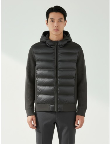 Sudadera RRD Amos Perlupin negra para hombre, plumón ligero, capucha tubular y bolsillos invisibles MARFRANC