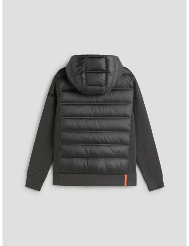 Sudadera RRD Amos Perlupin negra para hombre, plumón ligero, capucha tubular y bolsillos invisibles MARFRANC
