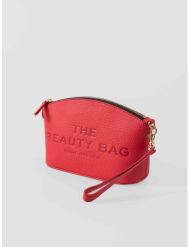 Neceser Marc Jacobs The Beauty Bag True Red mujer en piel granulada con cremallera y logo en relieve - MARFRANC