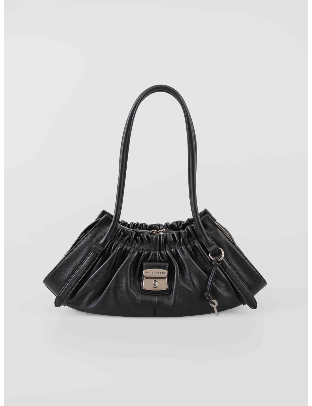 Bolso Marc Jacobs The Satchel negro para mujer en piel suave con asas largas y cierre metálico frontal - MARFRANC