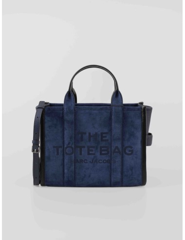 Bolso Marc Jacobs The Medium Tote azul navy de mujer en ante y piel con correa ajustable y diseño estructurado - MARFRANC