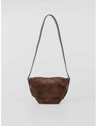 Bolso Zadig & Voltaire Baby Jane Suede en ante marrón Wood con asa regulable y diseño soft, disponible en MARFRANC