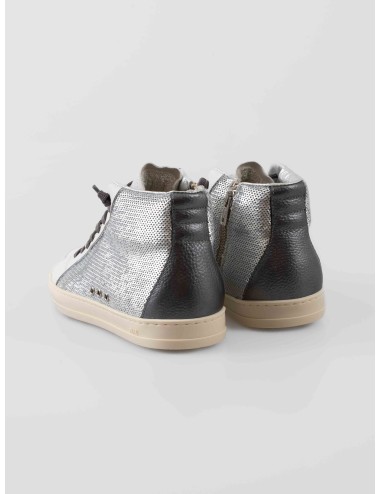 Zapatillas P448 Skate mujer plateadas tipo high-top con puntera de ante disponibles en MARFRANC