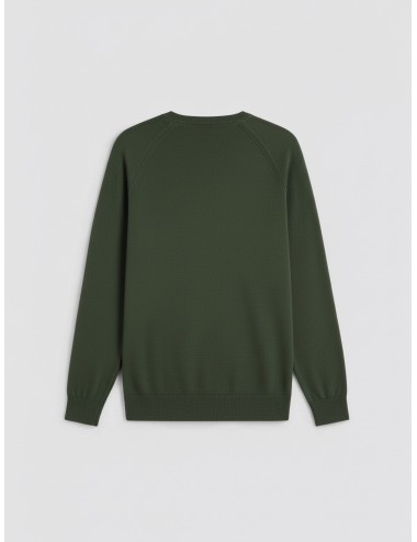 Jersey color militare para hombre de MARFRANC, tejido con mezcla de fibras y cashmere, diseño atemporal, tacto suave.