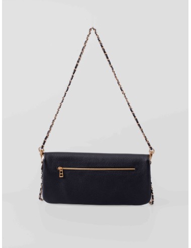 Bolso negro Zadig&Voltaire Rock Grained Leather para mujer con detalles dorados, disponible en MARFRANC.