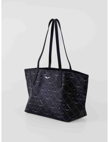Bolso shopper Zadig&Voltaire Z Shopper Monogram negro para mujer con estampado gráfico, disponible en MARFRANC.