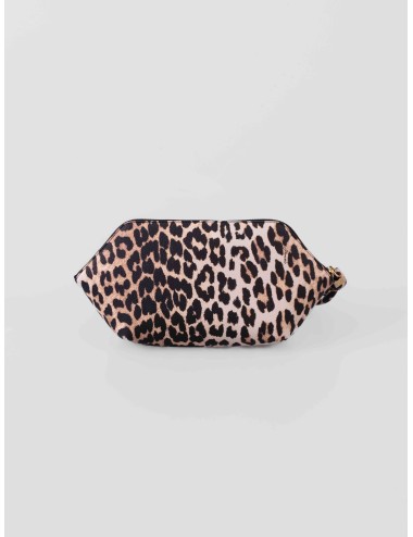 Pouch con estampado leopardo GANNI B3010040 en tonos Almond Milk para mujer, disponible en MARFRANC.