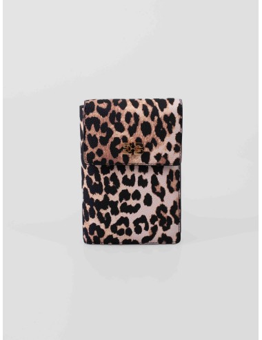Cartera plegable con estampado leopardo GANNI B3010041 para mujer disponible en MARFRANC