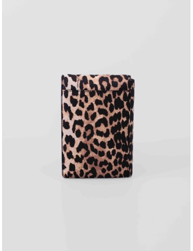 Cartera plegable con estampado leopardo GANNI B3010041 para mujer disponible en MARFRANC