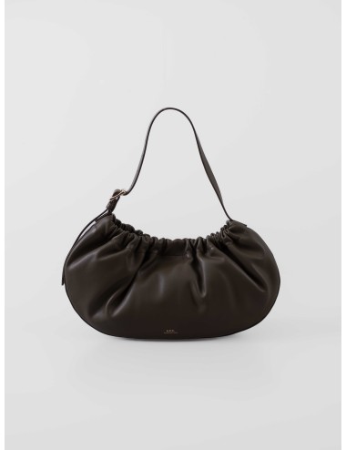 Bolso A.P.C. Ninon Hoop Bag en color Kakí Militaire TU con silueta fruncida y correa ajustable para mujer disponible en MARFRANC