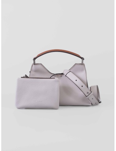 Bolso Gianni Chiarini AURORA BS 122315 en piel granulada color Sabbia para mujer con asa superior y bandolera ajustable