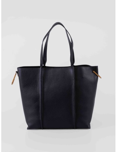 Bolso tote Gianni Chiarini ZAHARA en piel granulada color negro para mujer con asas largas y bolsillo interior extraíble