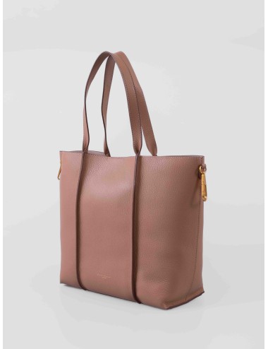 Bolso tote Gianni Chiarini ZAHARA BS 11911 en piel granulada color Clay para mujer con asas largas y bolsillo interior extraíble